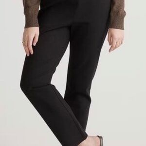 Quince Black Ponte Pants - Straight Leg - 4 Pocket - S Petite - 28" - NWT